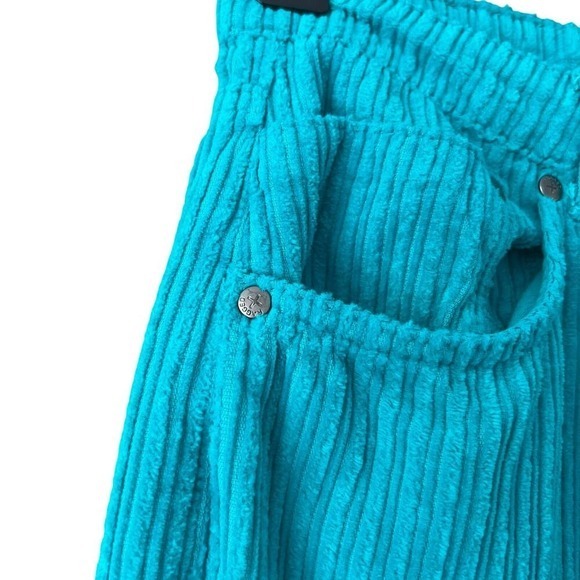 Free People The Ragged Priest Jumbo Cord Mom Jeans Teal Size 30 - Picture 5 of 7
